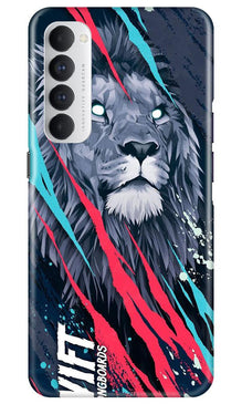 Lion Mobile Back Case for Oppo Reno4 Pro (Design - 278)