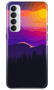 Sun Set Mobile Back Case for Oppo Reno4 Pro (Design - 279)