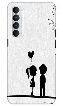 Cute Kid Couple Mobile Back Case for Oppo Reno4 Pro (Design - 283)