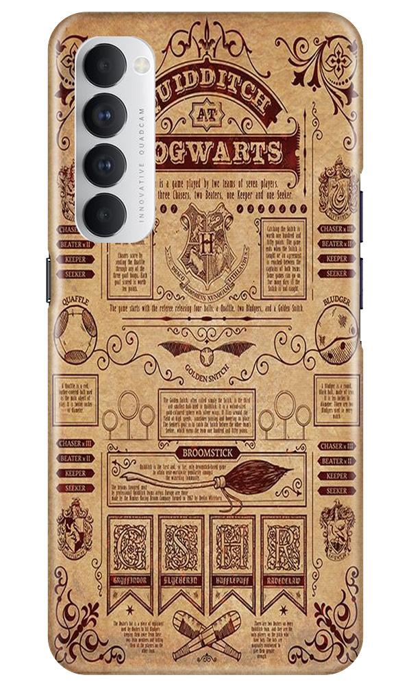 Hogwarts Mobile Back Case for Oppo Reno4 Pro(Design - 304)