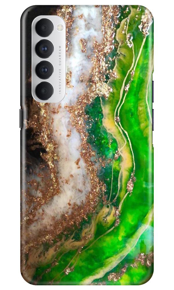 Marble Texture Mobile Back Case for Oppo Reno4 Pro  (Design - 307)