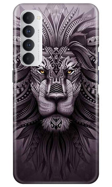 Lion Mobile Back Case for Oppo Reno4 Pro  (Design - 315)