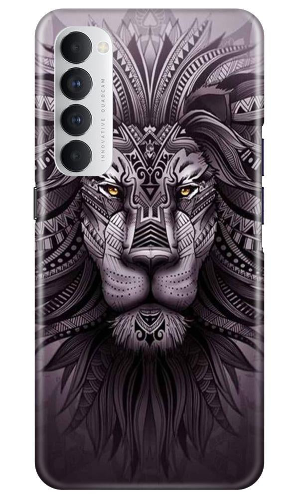 Lion Mobile Back Case for Oppo Reno4 Pro  (Design - 315)