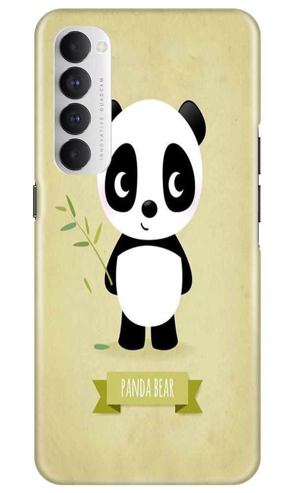Panda Bear Mobile Back Case for Oppo Reno4 Pro  (Design - 317)