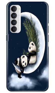 Panda Moon Mobile Back Case for Oppo Reno4 Pro  (Design - 318)