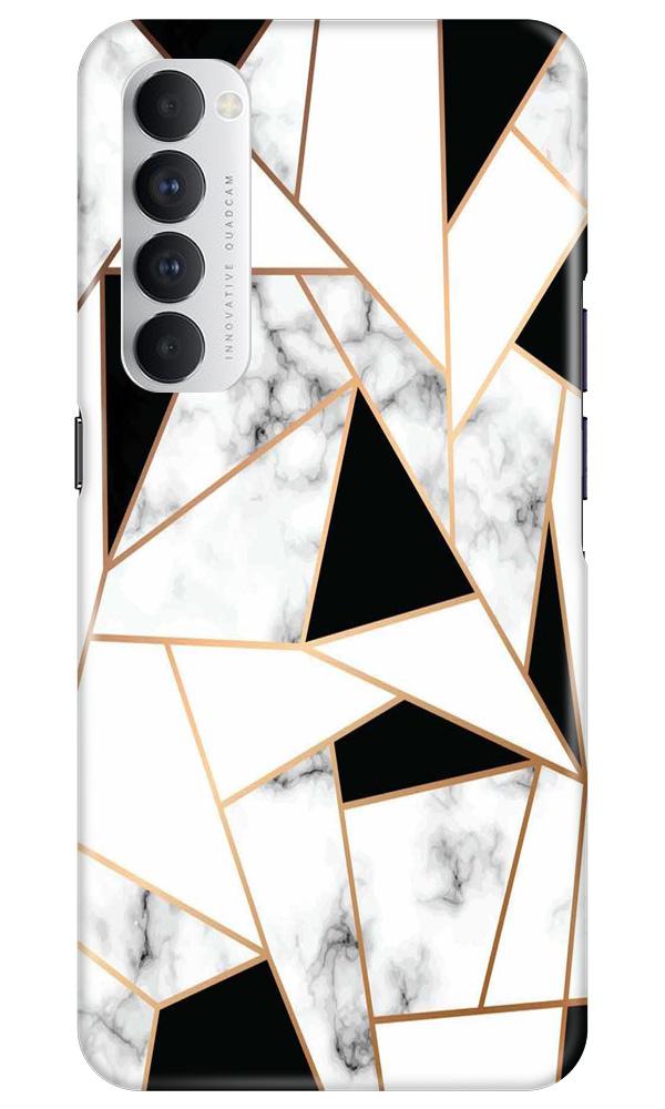 Marble Texture Mobile Back Case for Oppo Reno4 Pro  (Design - 322)