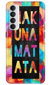 Hakuna Matata Mobile Back Case for Oppo Reno4 Pro  (Design - 323)