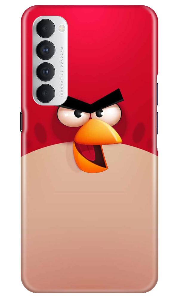 Angry Bird Red Mobile Back Case for Oppo Reno4 Pro  (Design - 325)