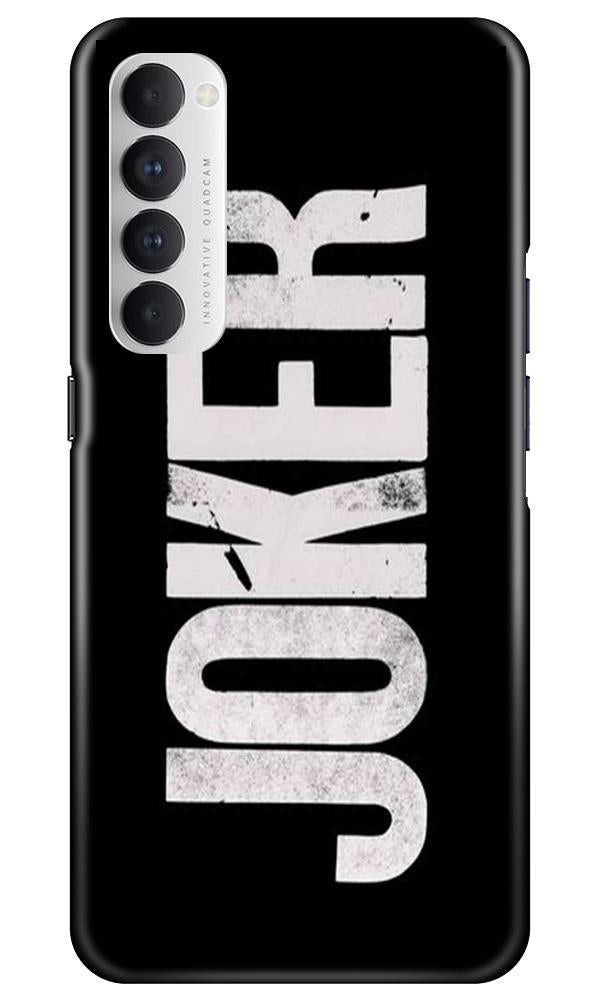 Joker Mobile Back Case for Oppo Reno4 Pro  (Design - 327)