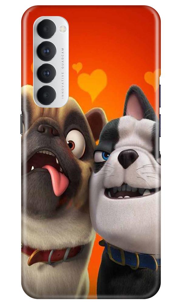 Dog Puppy Mobile Back Case for Oppo Reno4 Pro  (Design - 350)