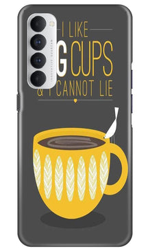 Big Cups Coffee Mobile Back Case for Oppo Reno4 Pro  (Design - 352)