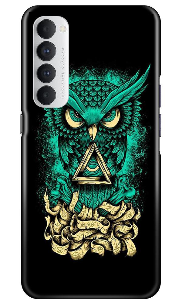 Owl Mobile Back Case for Oppo Reno4 Pro  (Design - 358)