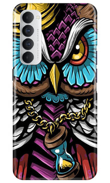 Owl Mobile Back Case for Oppo Reno4 Pro  (Design - 359)