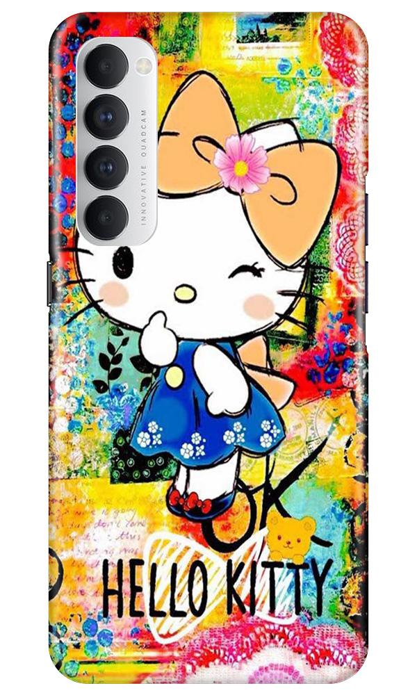 Hello Kitty Mobile Back Case for Oppo Reno4 Pro  (Design - 362)