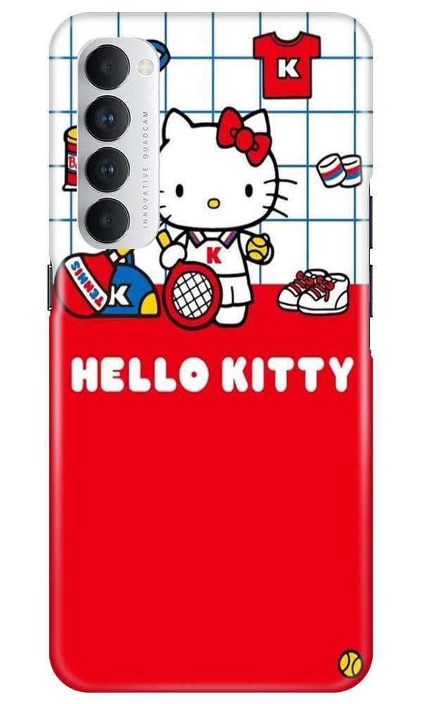 Hello Kitty Mobile Back Case for Oppo Reno4 Pro  (Design - 363)