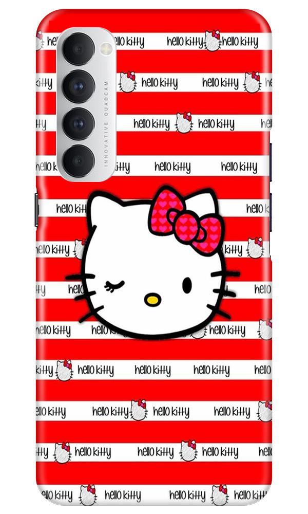 Hello Kitty Mobile Back Case for Oppo Reno4 Pro  (Design - 364)