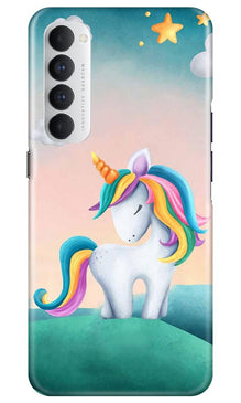 Unicorn Mobile Back Case for Oppo Reno4 Pro  (Design - 366)