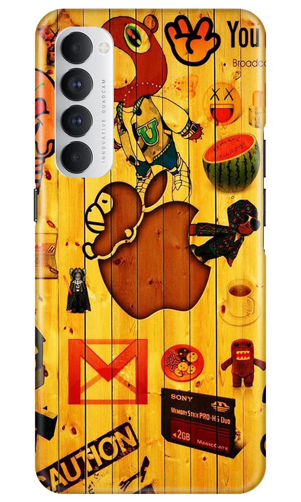 Wooden Texture Mobile Back Case for Oppo Reno4 Pro  (Design - 367)