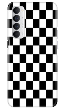 Black White Boxes Mobile Back Case for Oppo Reno4 Pro  (Design - 372)