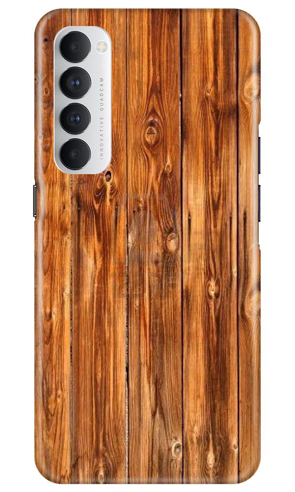 Wooden Texture Mobile Back Case for Oppo Reno4 Pro  (Design - 376)