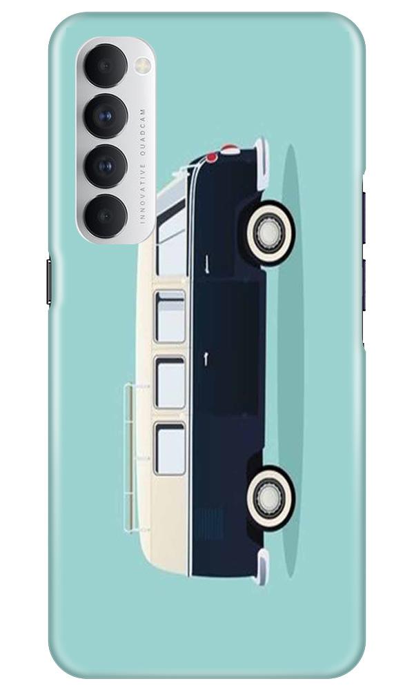Travel Bus Mobile Back Case for Oppo Reno4 Pro  (Design - 379)