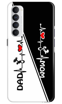 Love Mom Dad Mobile Back Case for Oppo Reno4 Pro  (Design - 385)