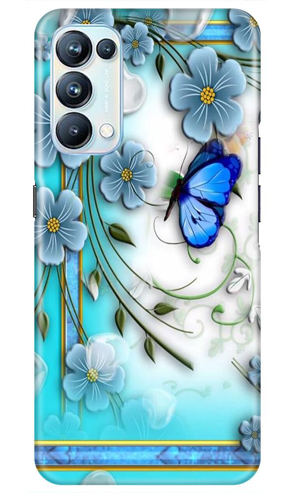 Blue Butterfly Case for Oppo Reno5 Pro