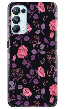 Rose Black Background Case for Oppo Reno5 Pro