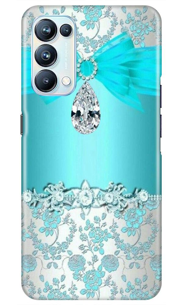 Shinny Blue Background Case for Oppo Reno5 Pro