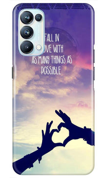 Fall in love Mobile Back Case for Oppo Reno5 Pro (Design - 50)