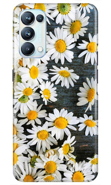 White flowers2 Mobile Back Case for Oppo Reno5 Pro (Design - 62)