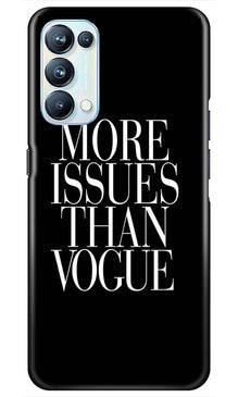 More Issues than Vague Mobile Back Case for Oppo Reno5 Pro (Design - 74)