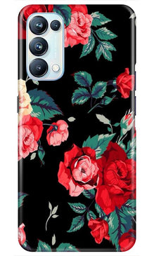 Red Rose2 Mobile Back Case for Oppo Reno5 Pro (Design - 81)