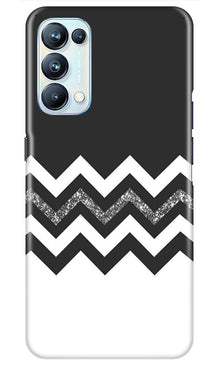 Black white Pattern2Mobile Back Case for Oppo Reno5 Pro (Design - 83)