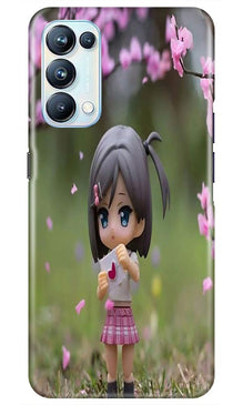Cute Girl Mobile Back Case for Oppo Reno5 Pro (Design - 92)