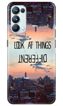 Look at things different Mobile Back Case for Oppo Reno5 Pro (Design - 99)