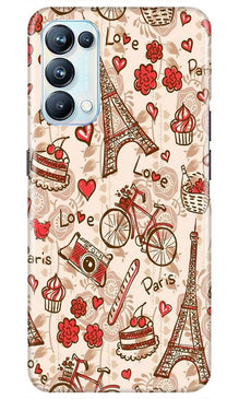 Love Paris Mobile Back Case for Oppo Reno5 Pro  (Design - 103)