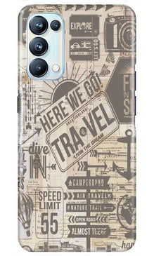 Travel Mobile Back Case for Oppo Reno5 Pro  (Design - 104)