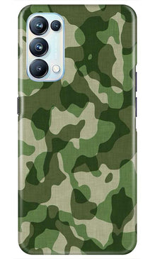 Army Camouflage Mobile Back Case for Oppo Reno5 Pro  (Design - 106)