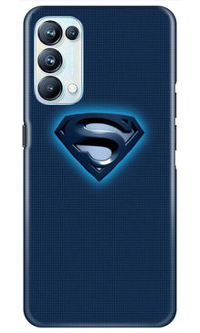 Superman Superhero Mobile Back Case for Oppo Reno5 Pro  (Design - 117)