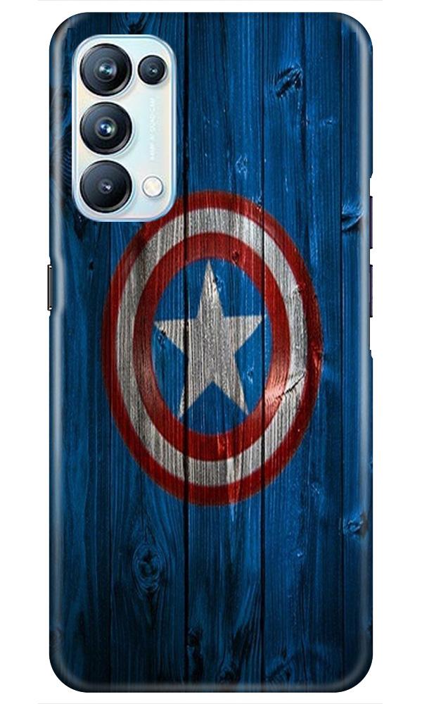 Captain America Superhero Case for Oppo Reno5 Pro  (Design - 118)