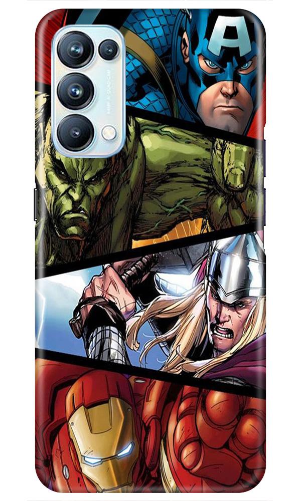 Avengers Superhero Case for Oppo Reno5 Pro  (Design - 124)