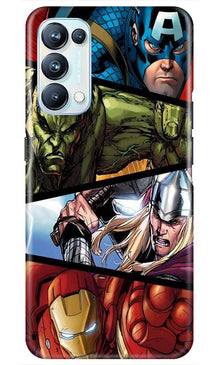 Avengers Superhero Mobile Back Case for Oppo Reno5 Pro  (Design - 124)