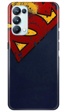 Superman Superhero Mobile Back Case for Oppo Reno5 Pro  (Design - 125)