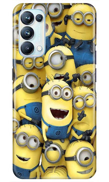 Minions Mobile Back Case for Oppo Reno5 Pro  (Design - 127)