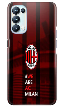 AC Milan Mobile Back Case for Oppo Reno5 Pro  (Design - 155)