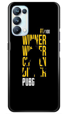 Pubg Winner Winner Mobile Back Case for Oppo Reno5 Pro  (Design - 177)