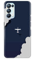 Clouds Plane Case for Oppo Reno5 Pro (Design - 196)