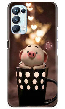 Cute Bunny Mobile Back Case for Oppo Reno5 Pro (Design - 213)