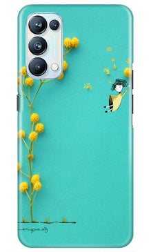 Flowers Girl Mobile Back Case for Oppo Reno5 Pro (Design - 216)